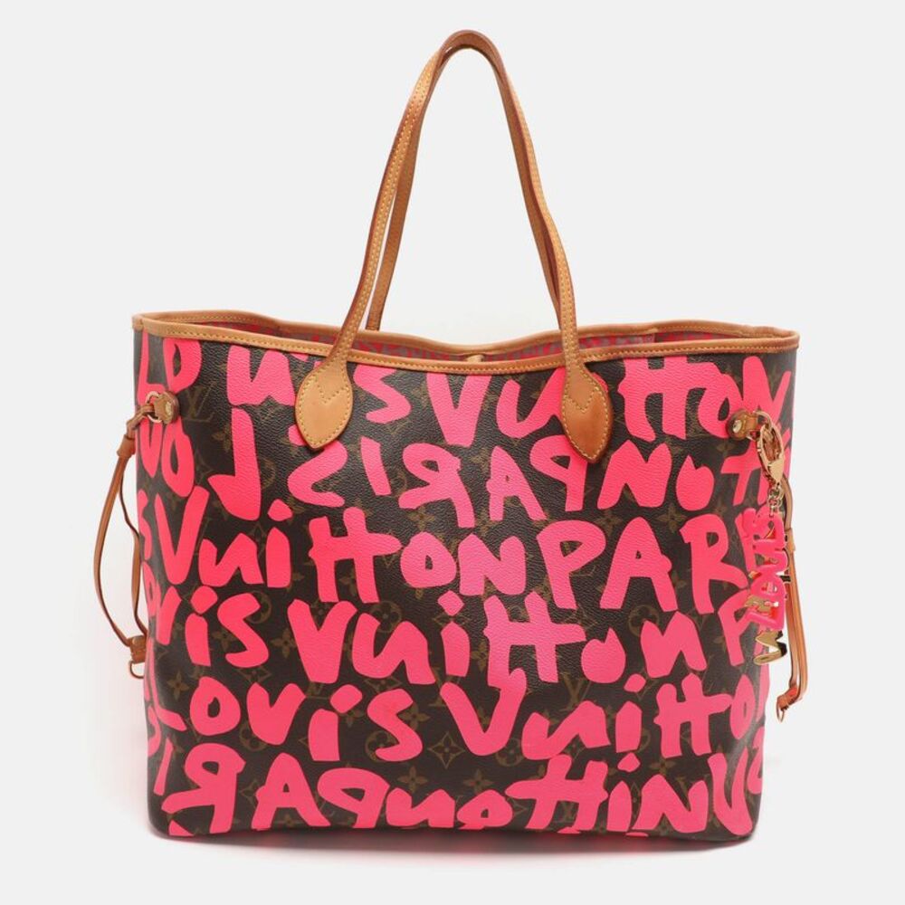 Louis Vuitton Limited Edition Stephen Sprouse Graffiti Neverfull Gm Fuchsia